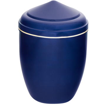 Urne Mandalay - Bleu décor filet or - 3,7 L